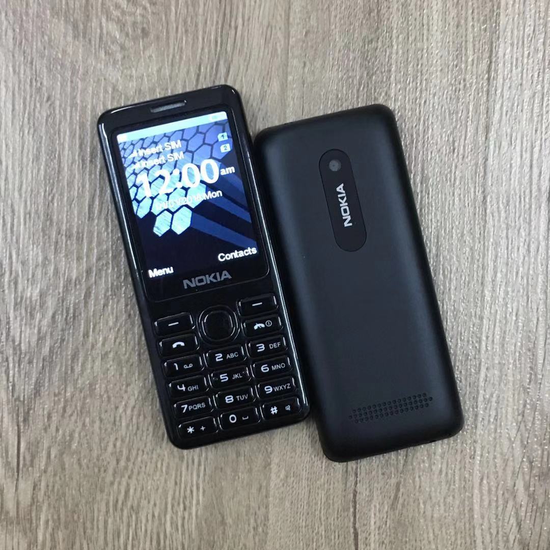 (BLACK)Nokia 206 DUAL SIM IMPORT REFURBISHED(Ready Stock)